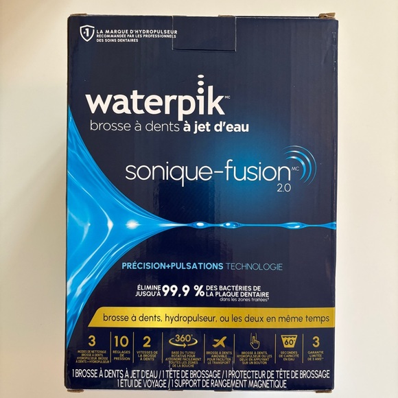 Waterpik Flossing Toothbrush Sonic-Fusion 2.0 w/ Water Flosser Combo, White, New - Picture 3 of 8
